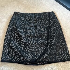 Black Floral-Patterned Skirt